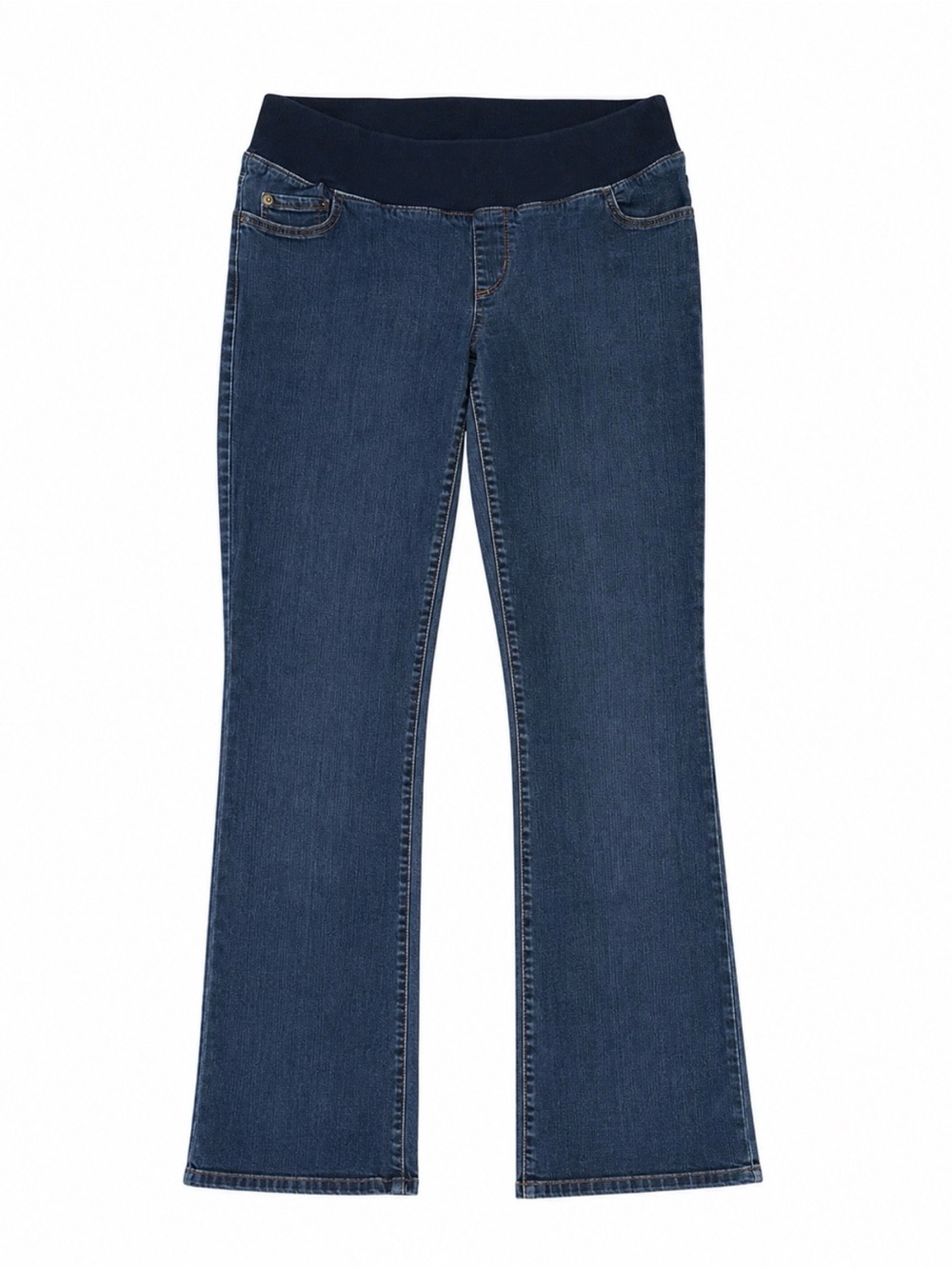 Liz Lange Maternity Bootcut Jeans Size 10 Stretch Medium Wash Short Panel